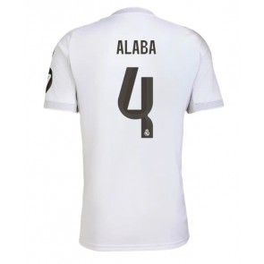 Lacne Muži Futbalové dres Real Madrid David Alaba #4 2025-26 Krátky Rukáv - Domáci